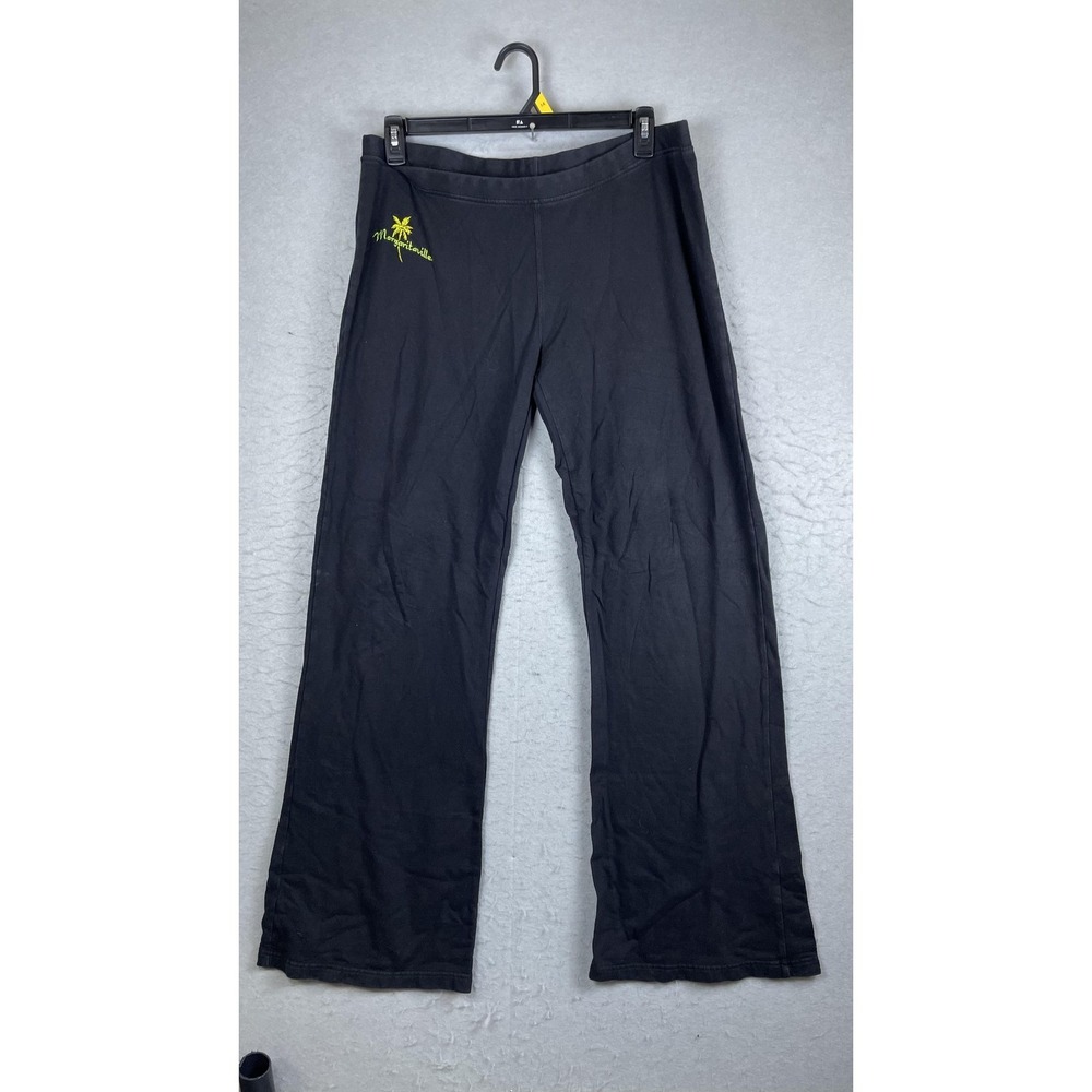 Margaritaville Lounge Pants Mens XL Black Jersey Sleepwear Pajama Relaxed Logo